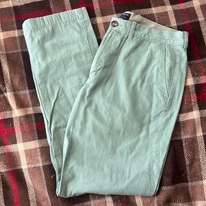 J. Crew 32Wx32L Green Chinos